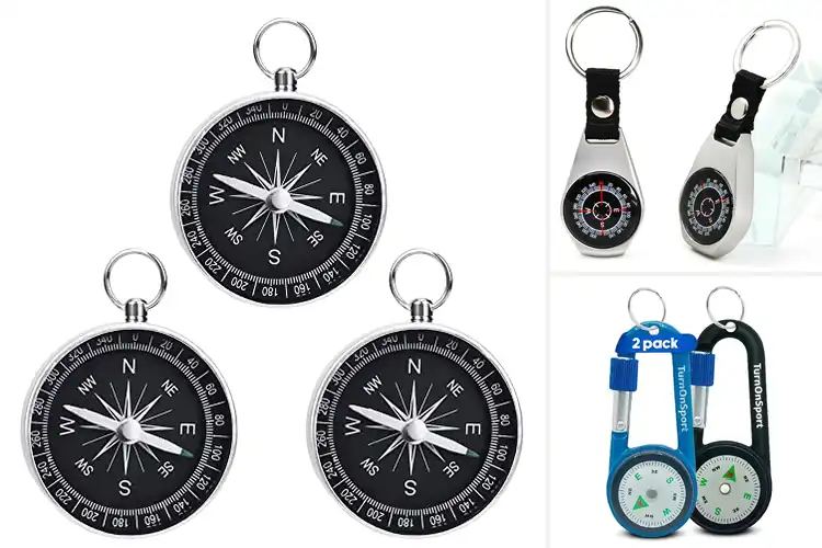Detailed view of Best Aluminum Compass Keychains