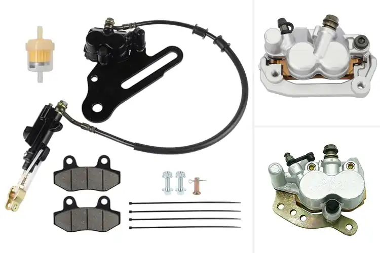 Detailed view of Best Brake Caliper with Pads for Motorcycles