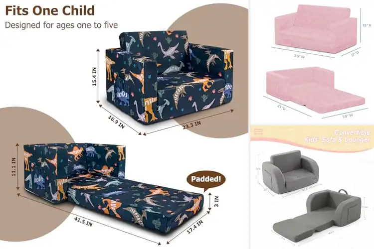 Detailed view of Best Convertible Toddler Couches