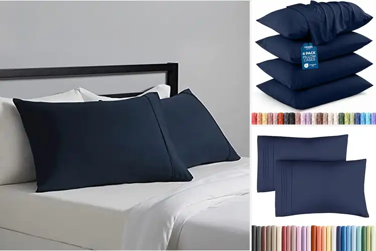 Detailed view of Best Navy Pillow Cases for Style and Comfort