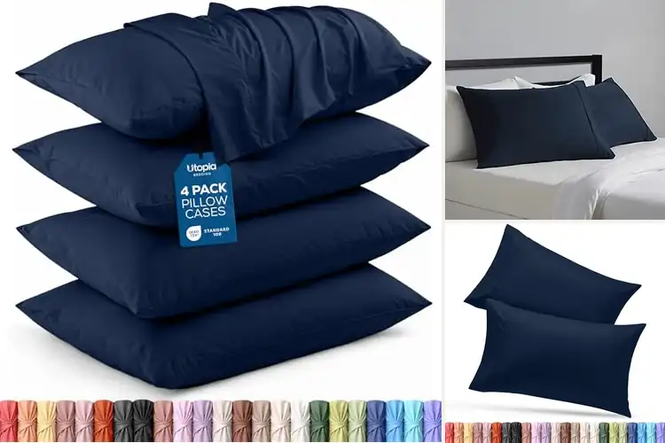 Detailed view of Best Navy Pillowcases