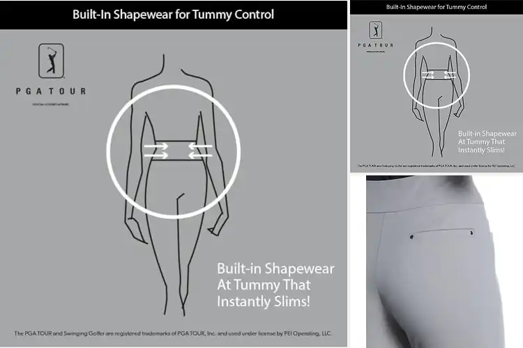 Detailed view of Best Tummy Control Golf Pants: Flattering Fits for Your Game